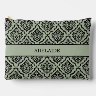 Pochette À Accessoires Tribu de mariée damassé Vert sauge pour la fête de