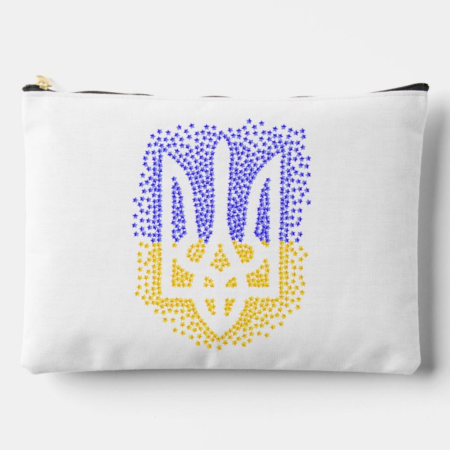 Pochette À Accessoires Trident heraldique ukrainien tryzub étoiles disper (Recto)