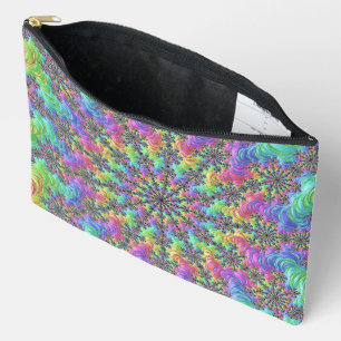 Pochette À Accessoires Trippy coloré Super éclat fractal 