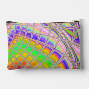 Pochette À Accessoires Trippy Super Vibrant Abstrait Digital Fractal Art