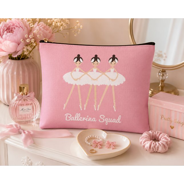 Pochette À Accessoires Trois ballerines mignonnes , robes blanches (Créateur téléchargé)