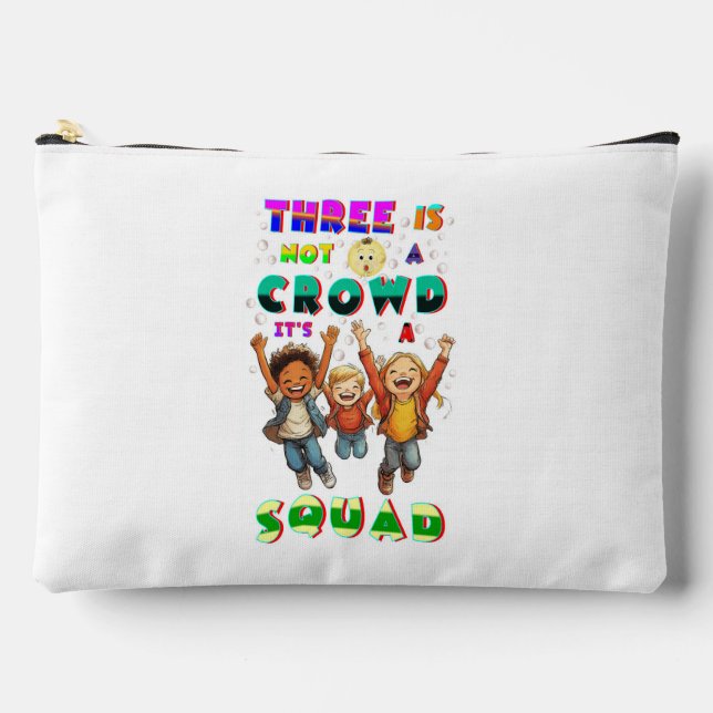 Pochette À Accessoires Trois n'est pas une foule, c'est une équipe (Recto)
