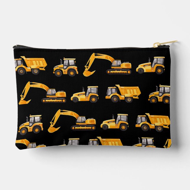 Pochette À Accessoires Trousse à crayons Camions de construction personna (Verso)