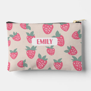 Pochette À Accessoires Trousse crayons fraise avec nom