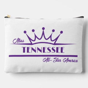Pochette À Accessoires Trousse de Maquillage de Scène Violet et Blanc Con