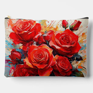 Pochette À Accessoires Trousse de toilette - Dessin aux Roses Rouges