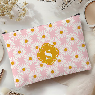 Pochette À Accessoires Trousse personnalisée à motif de pâquerette rose e
