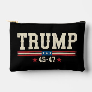 Pochette À Accessoires Trump 45 47 Drapeau Américain USA Rétro Vintage