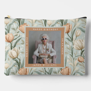 Pochette À Accessoires Tulipe Fleur Personnalisée Anniversaire 50 Ans Ten