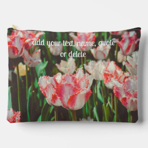 Pochette À Accessoires Tulipes à franges roses de style vintage