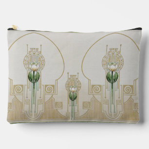Pochette À Accessoires Tulipes stylisées Médaillons Art nouveau Bridemaid