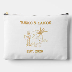 Pochette À Accessoires Turks et Caïcos Vintage Beach Grand Poche