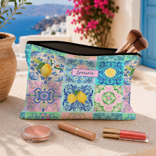 Pochette À Accessoires Turquoise citrouille sicilienne méditerranéen azul