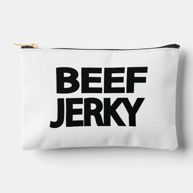 Pochette À Accessoires Typographie Gras de Beef Jerky  (Recto)