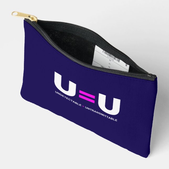 Pochette À Accessoires U=U VIH Indétectable Égale Non Transmissible (Ouvrir)