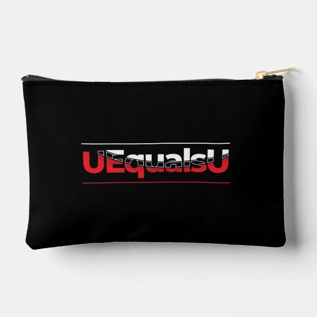 Pochette À Accessoires UEqualsU VIH Typographie non décelable Art (Verso)