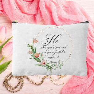 Pochette À Accessoires Un bon travail, Les tulipes roses encadrent 