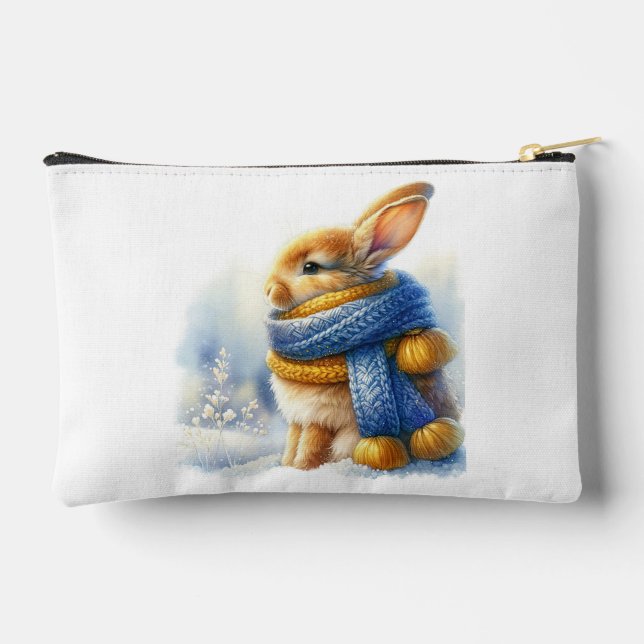 Pochette À Accessoires Un Hiver Cosy Souhaite À Un Lapin Spécial (Verso)