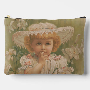 Pochette À Accessoires "Un Pâques naissant" Illustration vintage, vers 18
