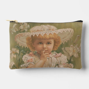 Pochette À Accessoires "Un Pâques naissant" Illustration vintage, vers 18
