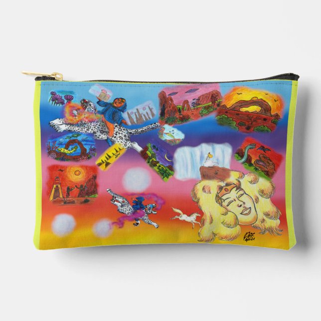 Pochette À Accessoires Unicorn Freedom Eros Neige Léopard Mère déesse (Recto)
