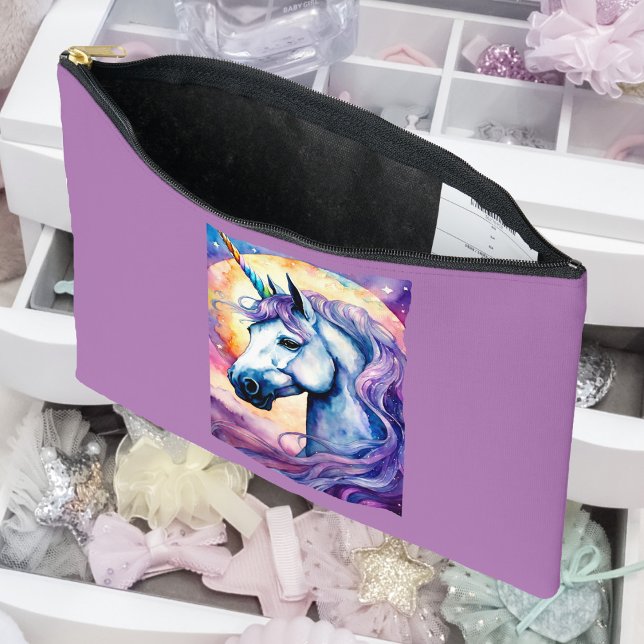 Pochette À Accessoires Unicorne cosmique pourpre (Créateur téléchargé)