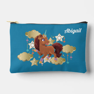 Pochette À Accessoires Unique aux étoiles et aux nuages Unicorne