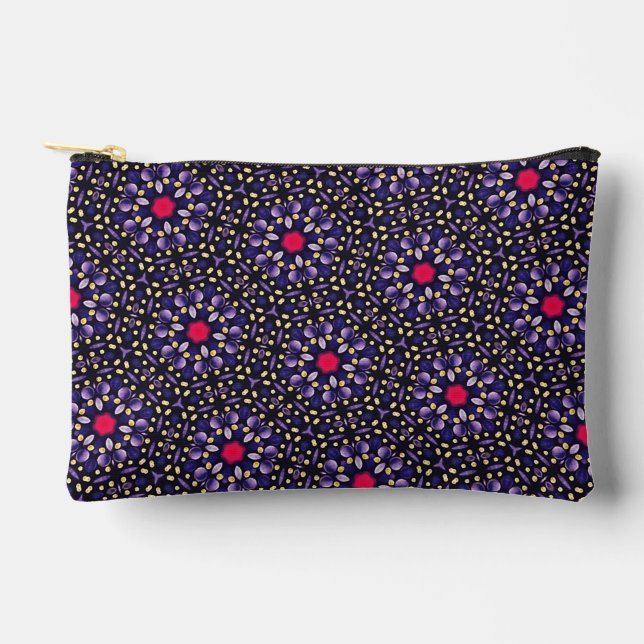 Pochette À Accessoires Unique mignon violet et rose Abstrait Dot Art Moti (Recto)