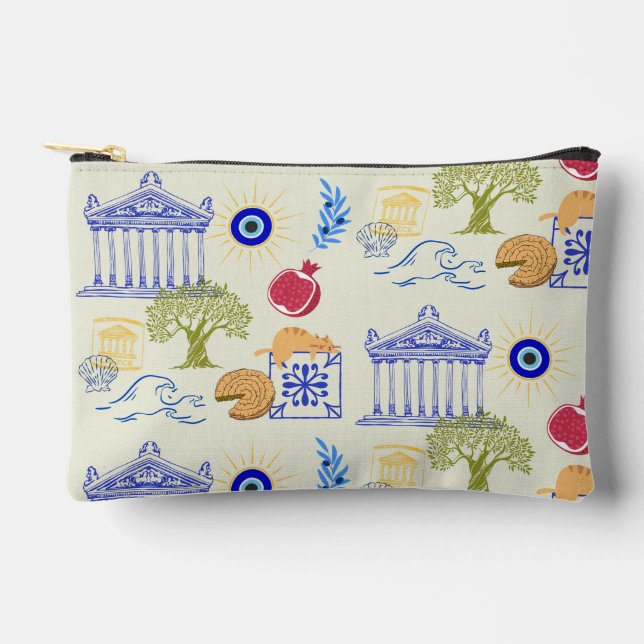 Pochette À Accessoires   Vacances en Grèce Minimalisme (Recto)