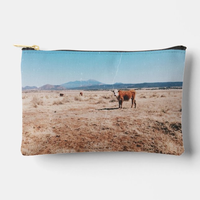 Pochette À Accessoires Vache du désert (Recto)