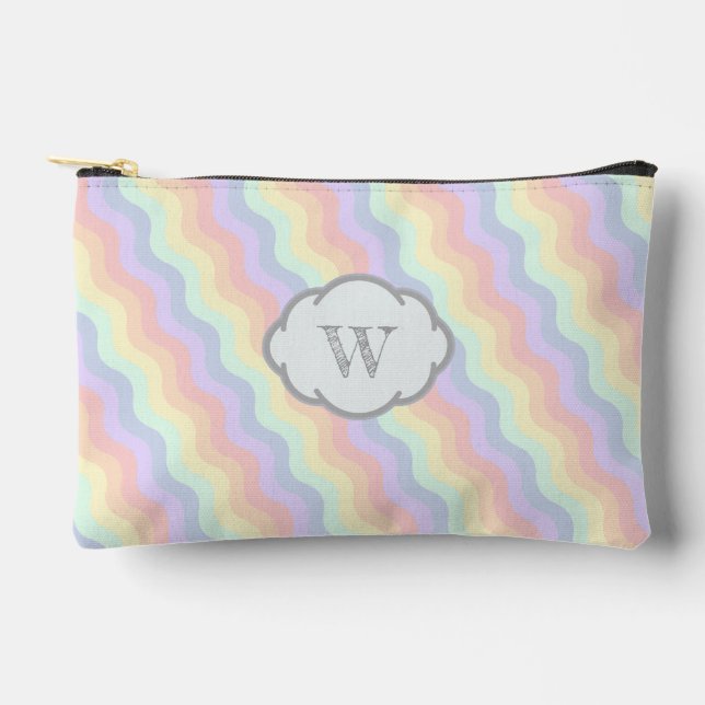 Pochette À Accessoires Vagues arc-en-ciel pastel (Recto)