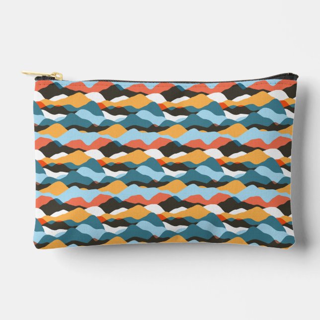 Pochette À Accessoires Vagues de chaîne de montagnes (Recto)