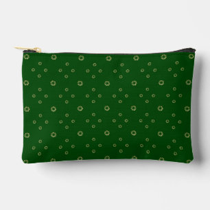 Pochette À Accessoires Vert Kelly   Soleil Zinnia Doré