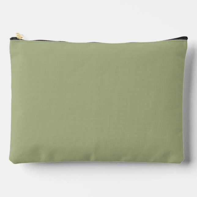 Pochette À Accessoires Vert sauge poussiéreux uni (Recto)
