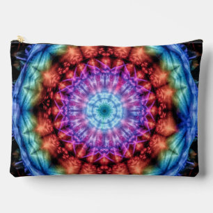 Pochette À Accessoires Vibrant Tie Dye Kaleidoscope Rainbow Mandala