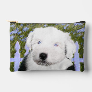 Pochette À Accessoires Vieux anglais Sheepdog Puppy Painpy Pet Dog Art
