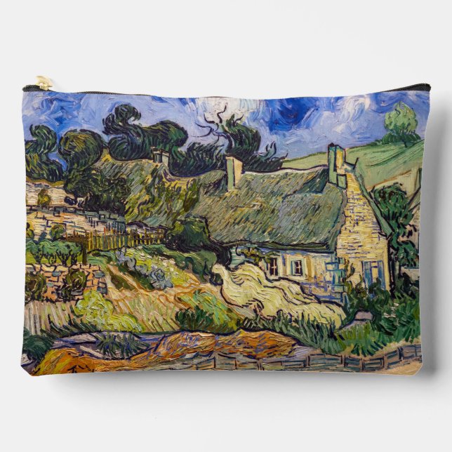 Pochette À Accessoires Vincent Van Gogh - Chalets de chaume à Cordeville (Recto)