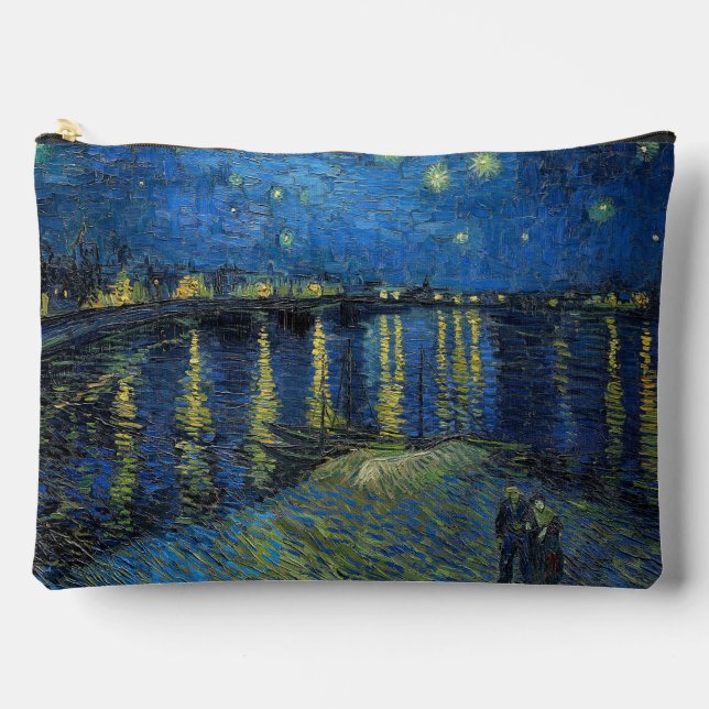 Pochette À Accessoires Vincent van Gogh - Nuit étoilée sur le Rhône (Recto)