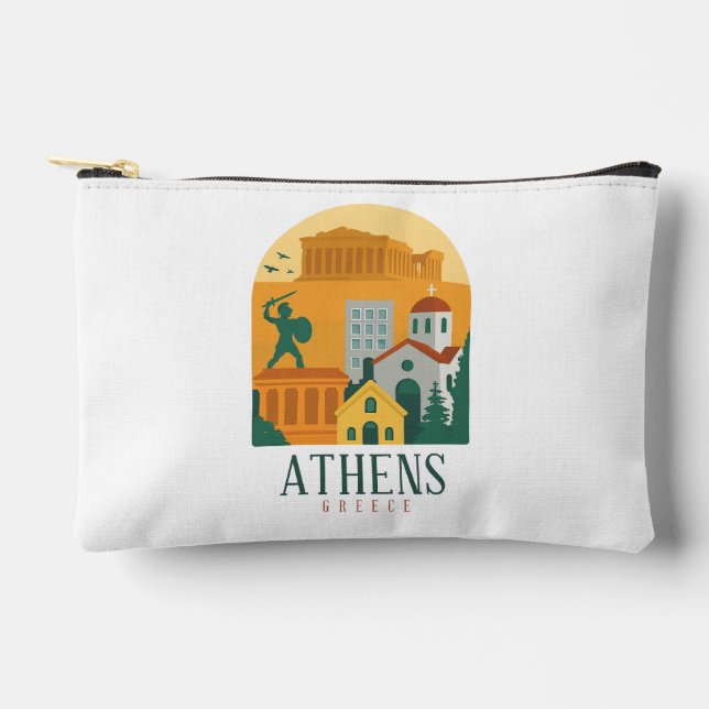 Pochette À Accessoires Vintage Athènes Grèce Voyage - Parthenon (Recto)