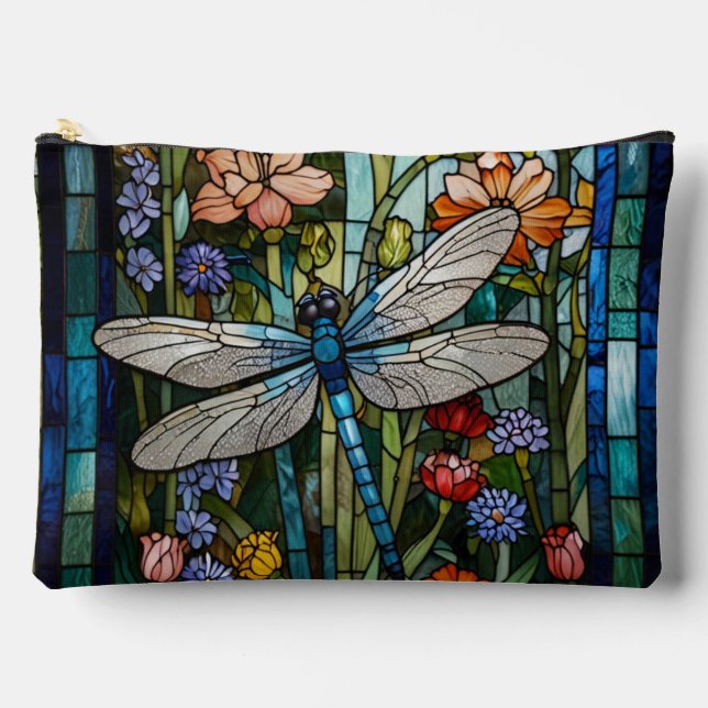 Pochette À Accessoires Vintage Dragonfly art peinture botanique (Recto)