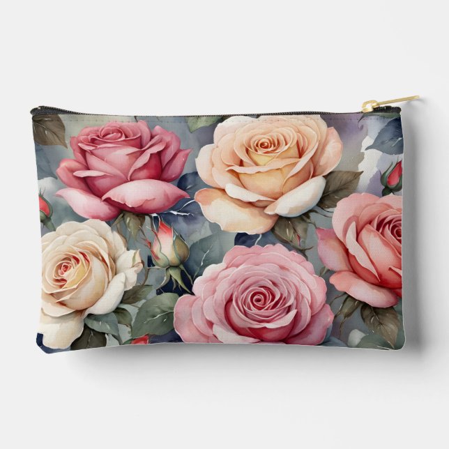 Pochette À Accessoires Vintage roses (Verso)