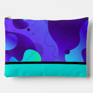Pochette À Accessoires Violet Et Turquoise