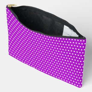 Pochette À Accessoires Violet Frappant Avec De Petits Points Blancs