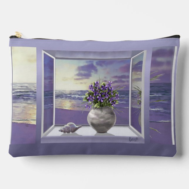 Pochette À Accessoires violettes dans un bocal de lune (Recto)