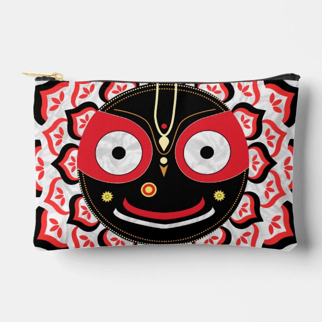 Pochette À Accessoires Visage de Lord Jagannath Chakra Divinité hindoue (Recto)