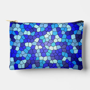 Pochette À Accessoires Vitraux aux nuances de bleu par Shirley Taylor