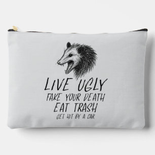 Pochette À Accessoires Vivez Vilain Fake Votre Mort Manger Trash Drôle Op