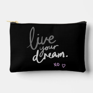 Pochette À Accessoires Vivez votre rêve Black Accessories Pouch
