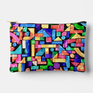 Pochette À Accessoires Vivid Geometric Flow