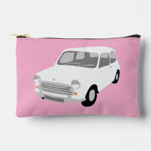 Pochette À Accessoires Voiture Rétro Rose et Blanc
